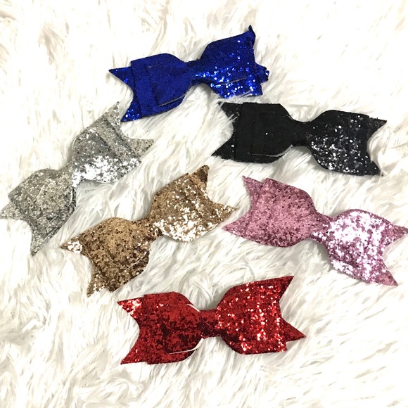 🔴3 for $12🔴 Glitter Hair/Cheer Bow🎀 - Picture 2 of 2